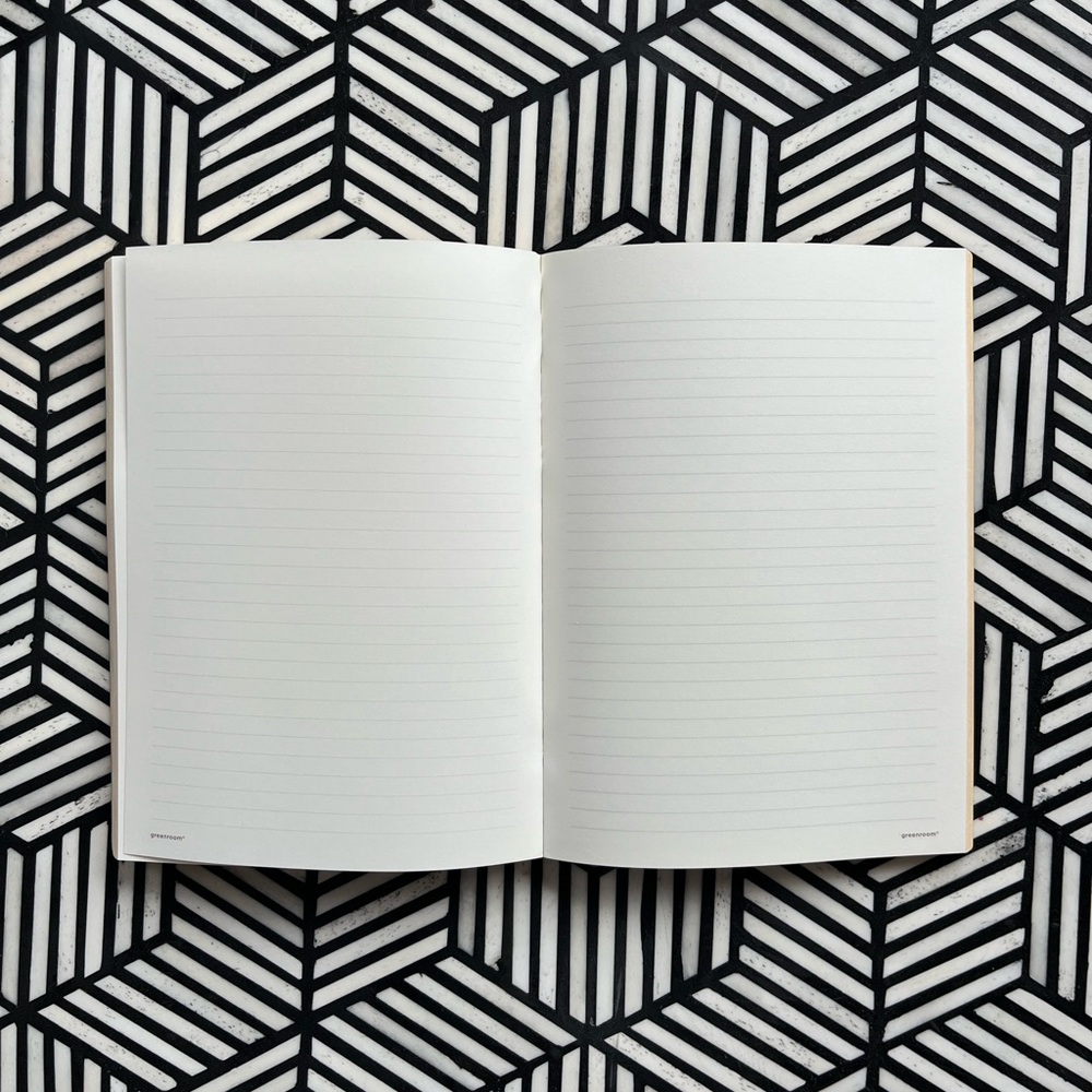 Ruled Journal with Black Stripes and Gold Polka Dots - Picture 2 of 3